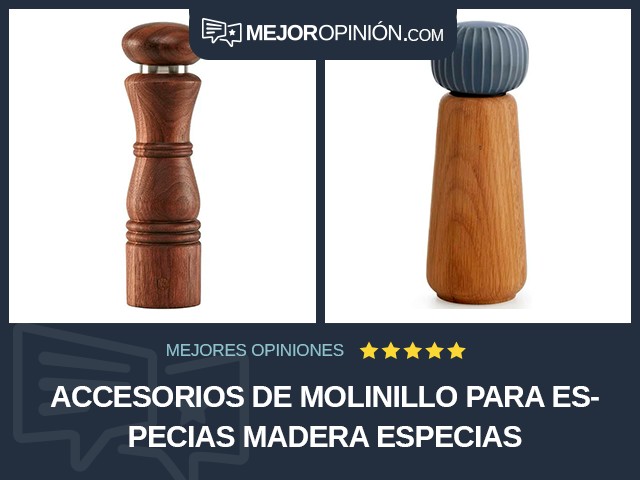 Accesorios de molinillo para especias Madera Especias