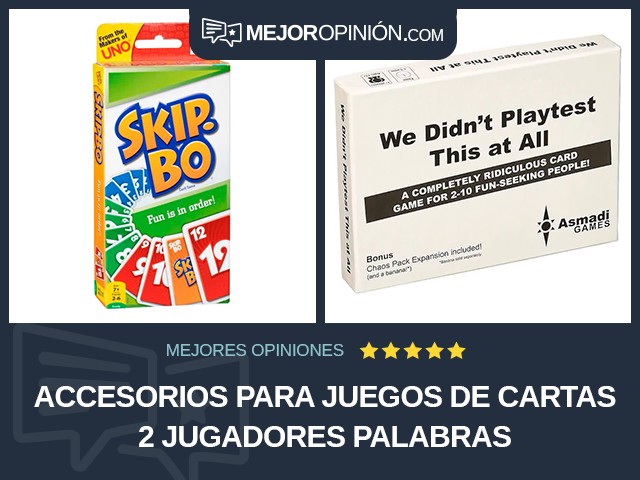 Accesorios para juegos de cartas 2 jugadores Palabras