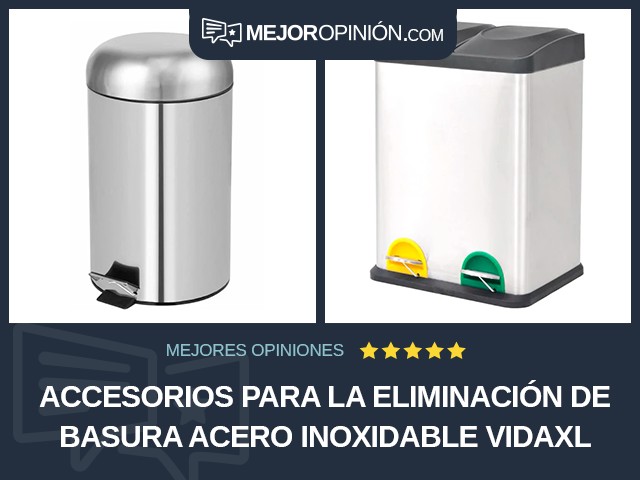 Accesorios para la eliminación de basura Acero inoxidable vidaXL