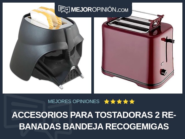 Accesorios para tostadoras 2 rebanadas Bandeja recogemigas