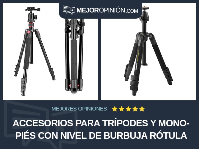 Accesorios para trípodes y monopiés Con nivel de burbuja Rótula de bola