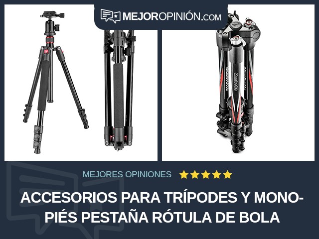 Accesorios para trípodes y monopiés Pestaña Rótula de bola