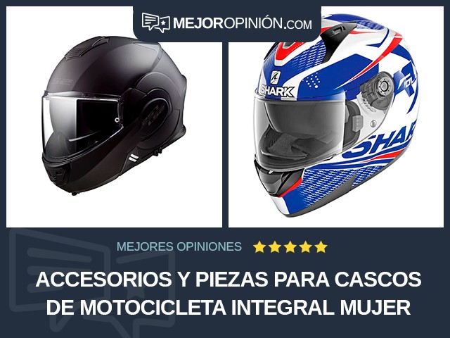 Accesorios y piezas para cascos de motocicleta Integral Mujer