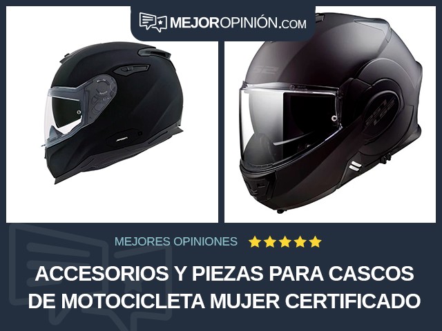 Accesorios y piezas para cascos de motocicleta Mujer Certificado DOT