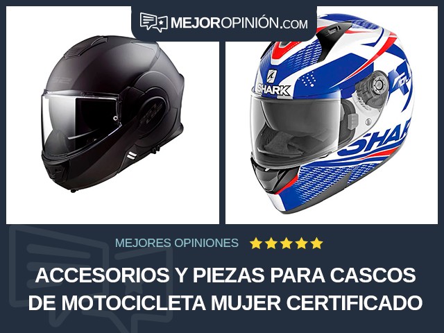 Accesorios y piezas para cascos de motocicleta Mujer Certificado ECE