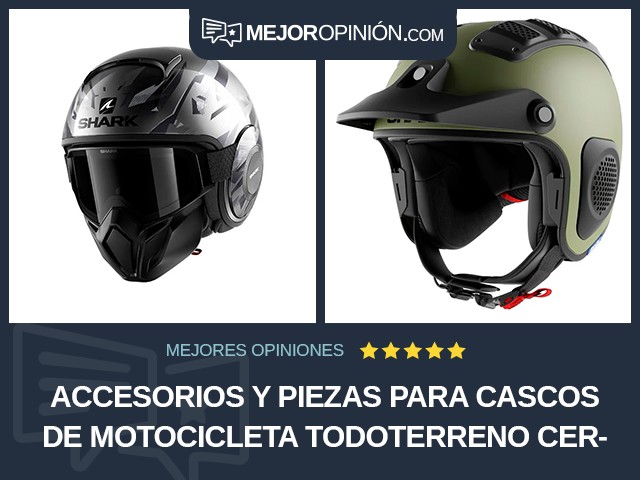 Accesorios y piezas para cascos de motocicleta Todoterreno Certificado DOT