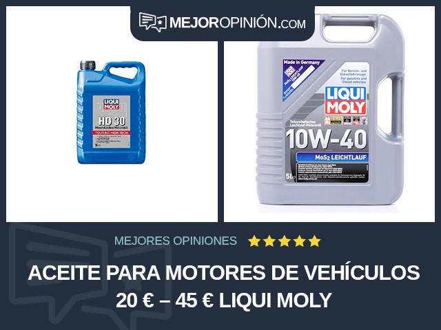 Aceite para motores de vehículos 20 € – 45 € LIQUI MOLY