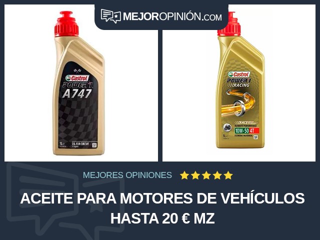 Aceite para motores de vehículos Hasta 20 € MZ