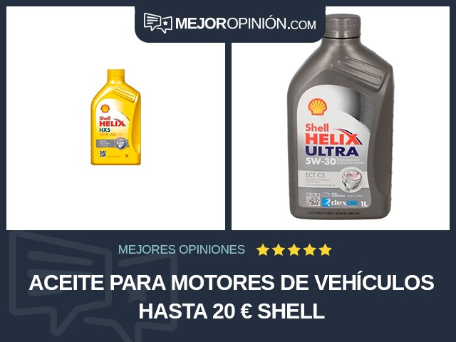 Aceite para motores de vehículos Hasta 20 € Shell