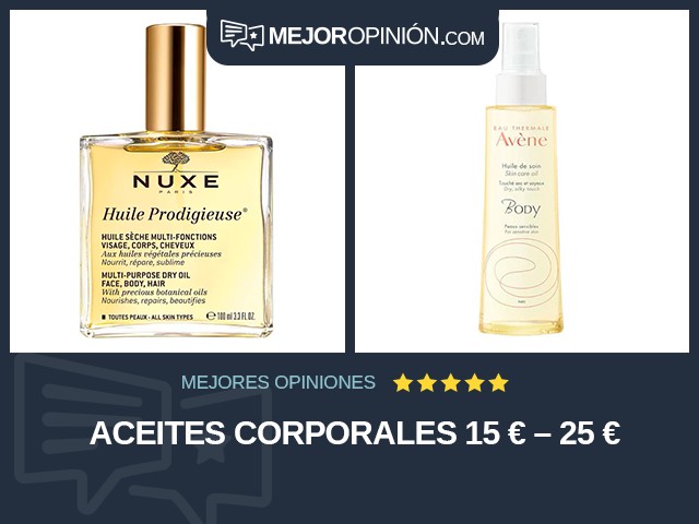 Aceites corporales 15 € – 25 €