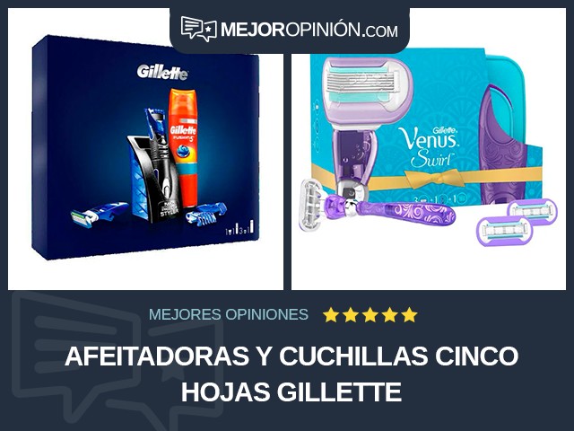 Afeitadoras y cuchillas Cinco hojas Gillette