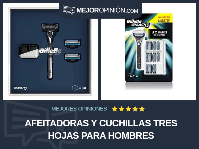 Afeitadoras y cuchillas Tres hojas Para hombres