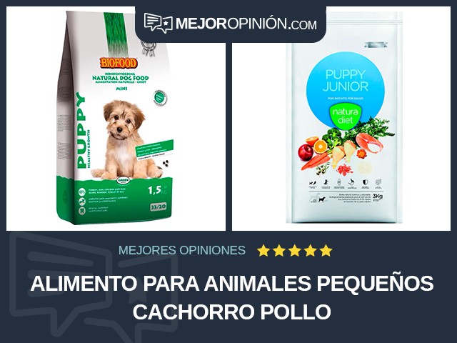 Alimento para animales pequeños Cachorro Pollo