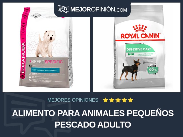 Alimento para animales pequeños Pescado Adulto