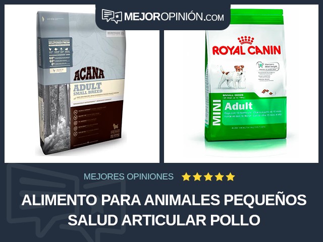 Alimento para animales pequeños Salud articular Pollo