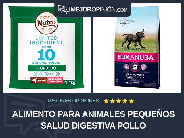 Alimento para animales pequeños Salud digestiva Pollo