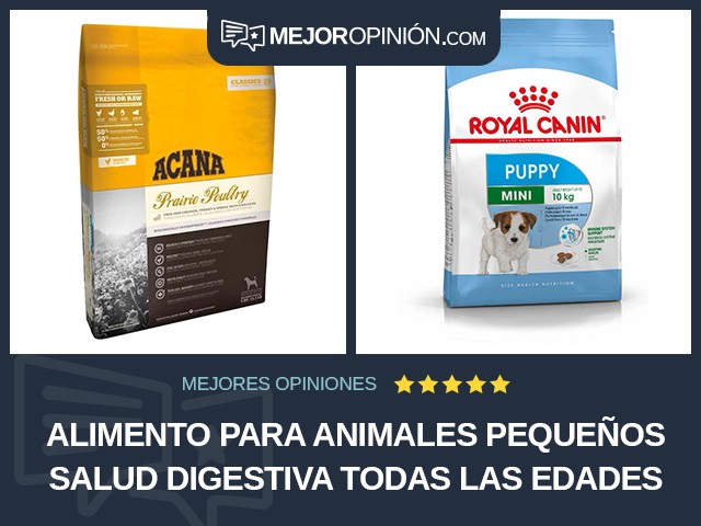 Alimento para animales pequeños Salud digestiva Todas las edades