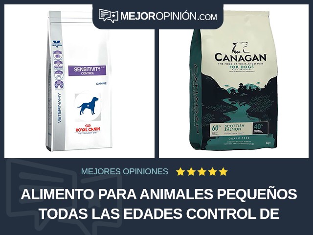 Alimento para animales pequeños Todas las edades Control de alergias