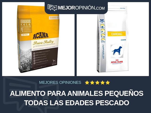 Alimento para animales pequeños Todas las edades Pescado