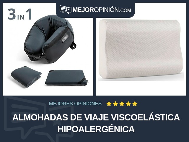 Almohadas de viaje Viscoelástica Hipoalergénica