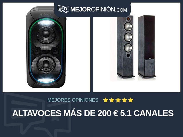 Altavoces Más de 200 € 5.1 canales