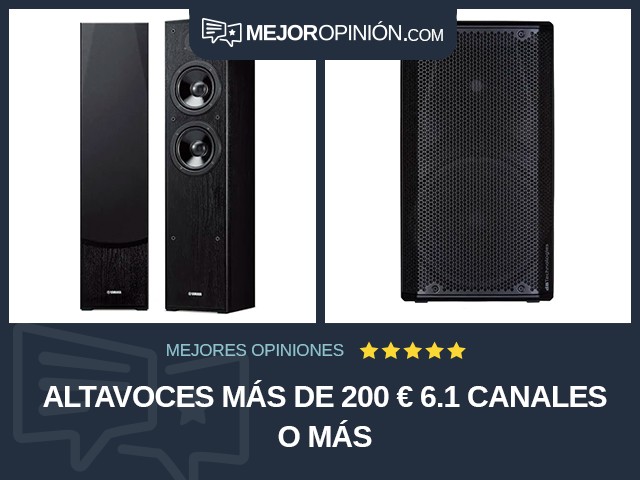 Altavoces Más de 200 € 6.1 canales o más