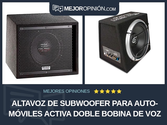 Altavoz de subwoofer para automóviles Activa Doble bobina de voz