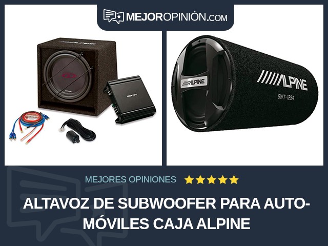 Altavoz de subwoofer para automóviles Caja Alpine