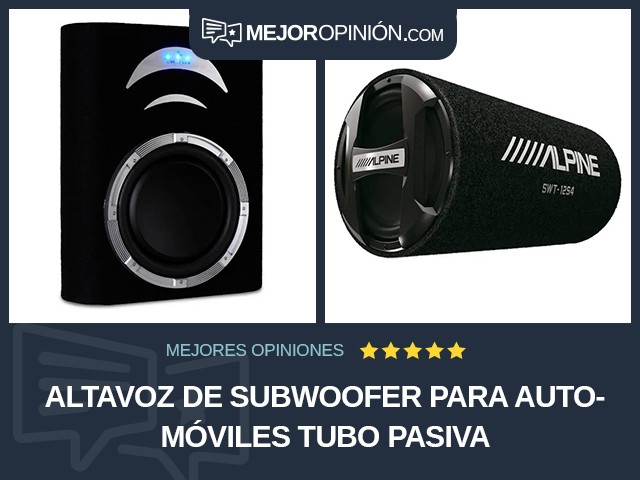 Altavoz de subwoofer para automóviles Tubo Pasiva