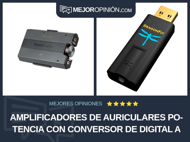 Amplificadores de auriculares Potencia Con conversor de digital a analógico