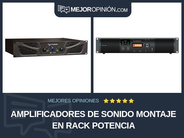 Amplificadores de sonido Montaje en rack Potencia