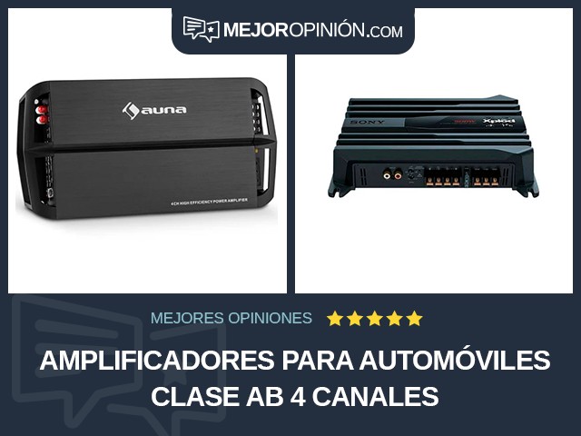 Amplificadores para automóviles Clase AB 4 canales