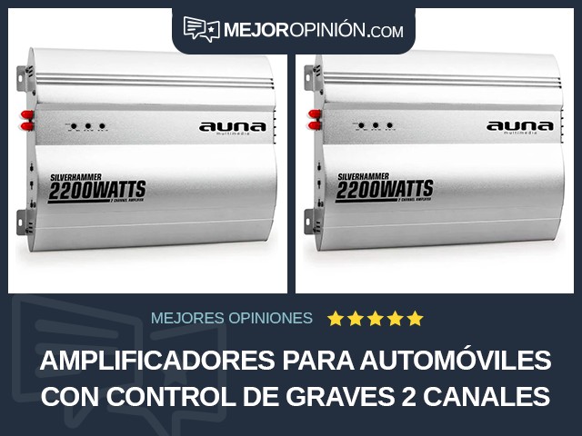 Amplificadores para automóviles Con control de graves 2 canales