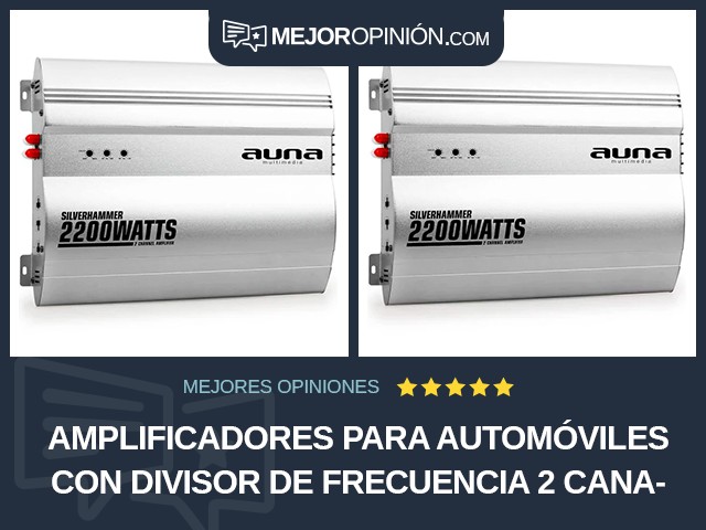 Amplificadores para automóviles Con divisor de frecuencia 2 canales