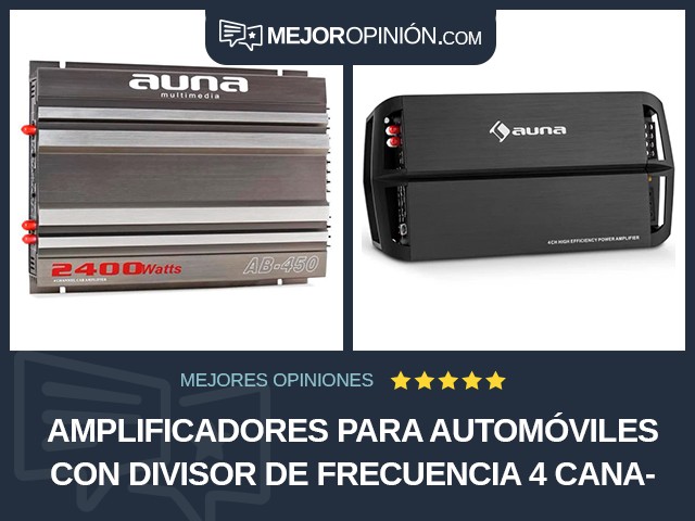 Amplificadores para automóviles Con divisor de frecuencia 4 canales