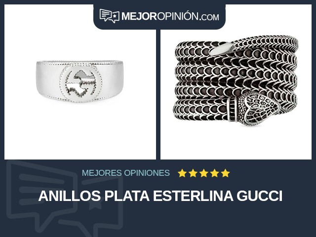 Anillos Plata esterlina Gucci