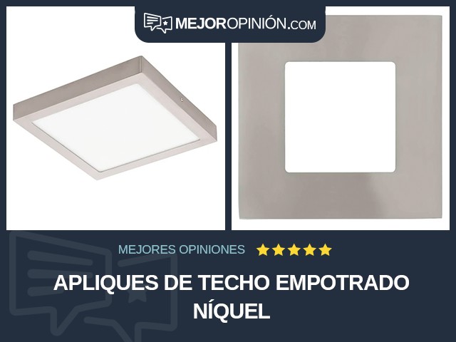 Apliques de techo Empotrado Níquel