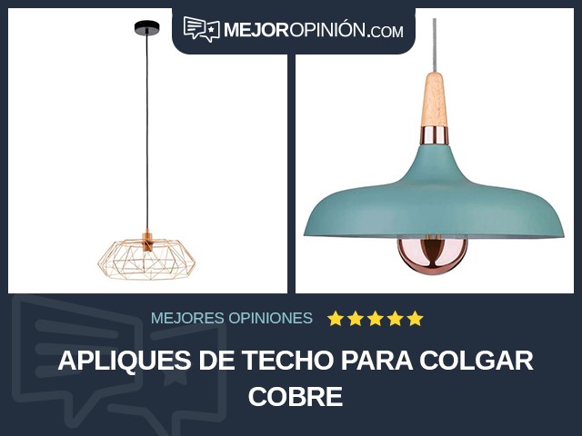 Apliques de techo Para colgar Cobre