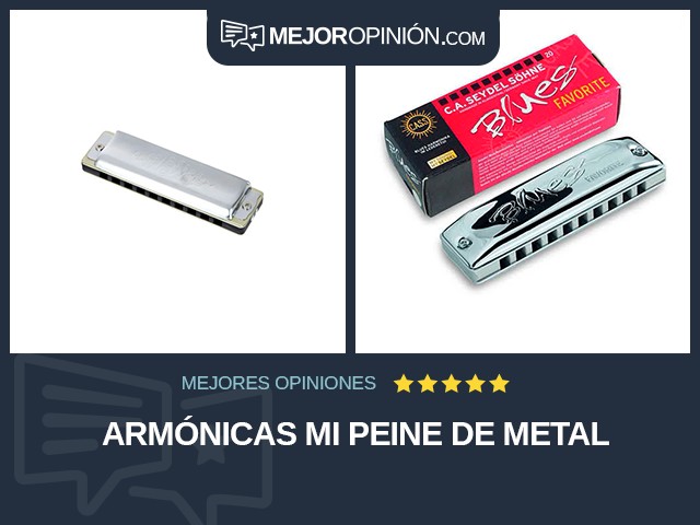 Armónicas Mi Peine de metal