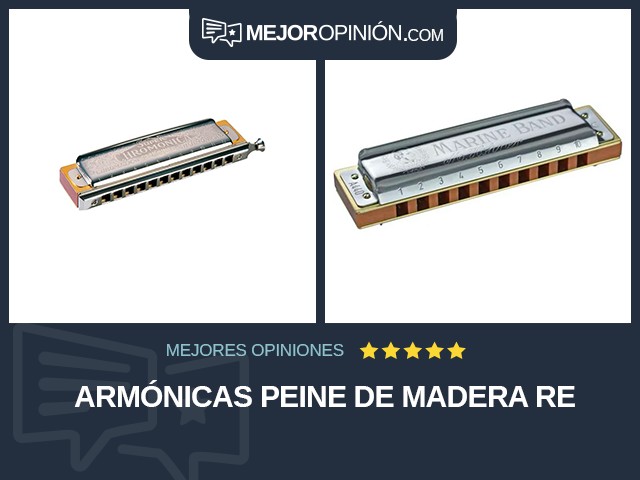 Armónicas Peine de madera Re