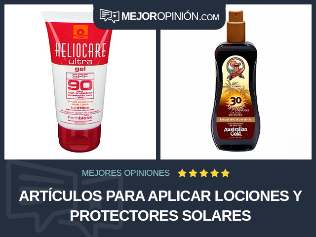 Artículos para aplicar lociones y protectores solares