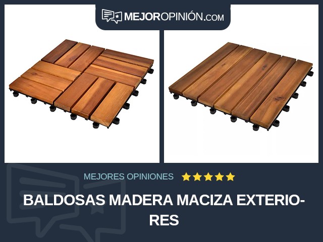 Baldosas Madera maciza Exteriores