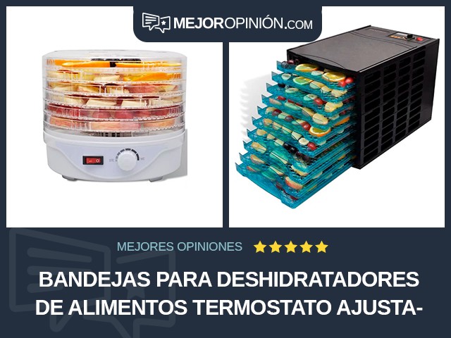 Bandejas para deshidratadores de alimentos Termostato ajustable vidaXL