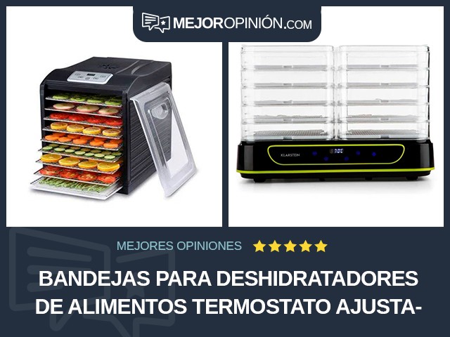 Bandejas para deshidratadores de alimentos Termostato ajustable