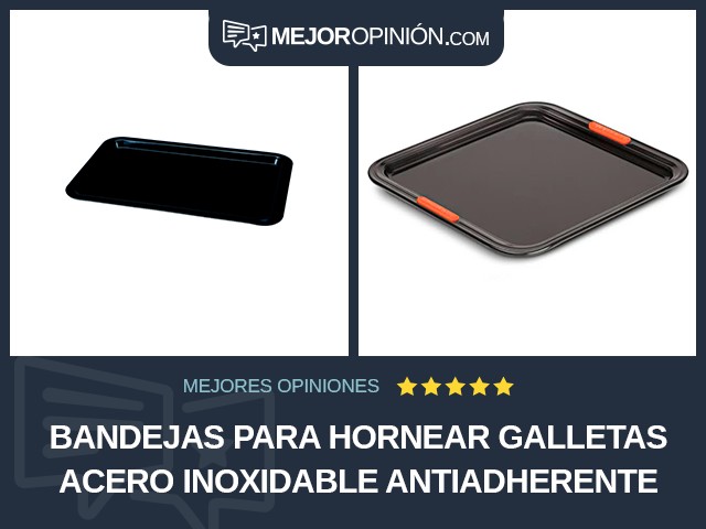 Bandejas para hornear galletas Acero inoxidable Antiadherente