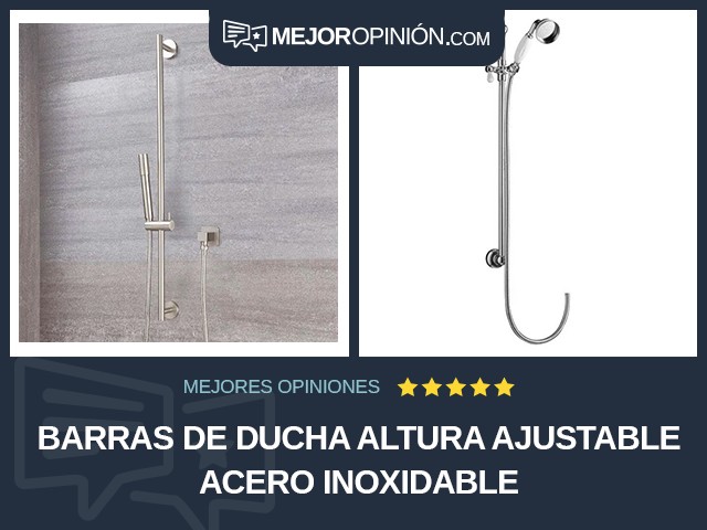 Barras de ducha Altura ajustable Acero inoxidable