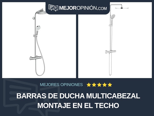 Barras de ducha Multicabezal Montaje en el techo