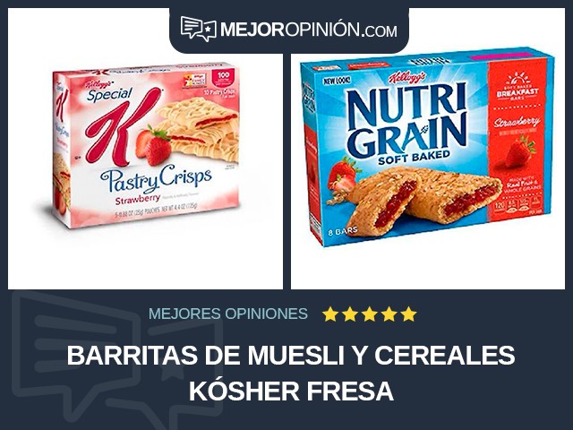 Barritas de muesli y cereales Kósher Fresa