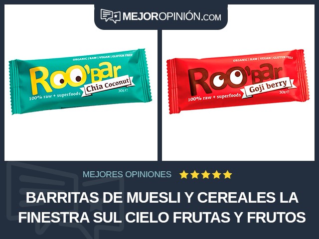 Barritas de muesli y cereales La Finestra sul Cielo Frutas y frutos secos