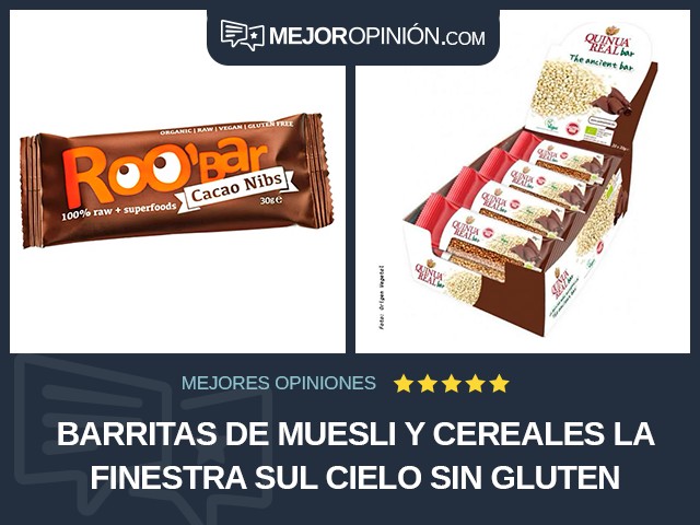 Barritas de muesli y cereales La Finestra sul Cielo Sin gluten